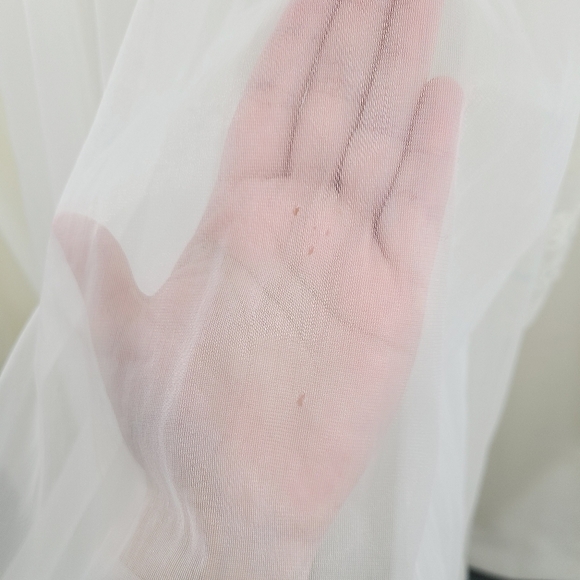 Vintage 60s Peignoir nightgown set ivory blue - Picture 15 of 16